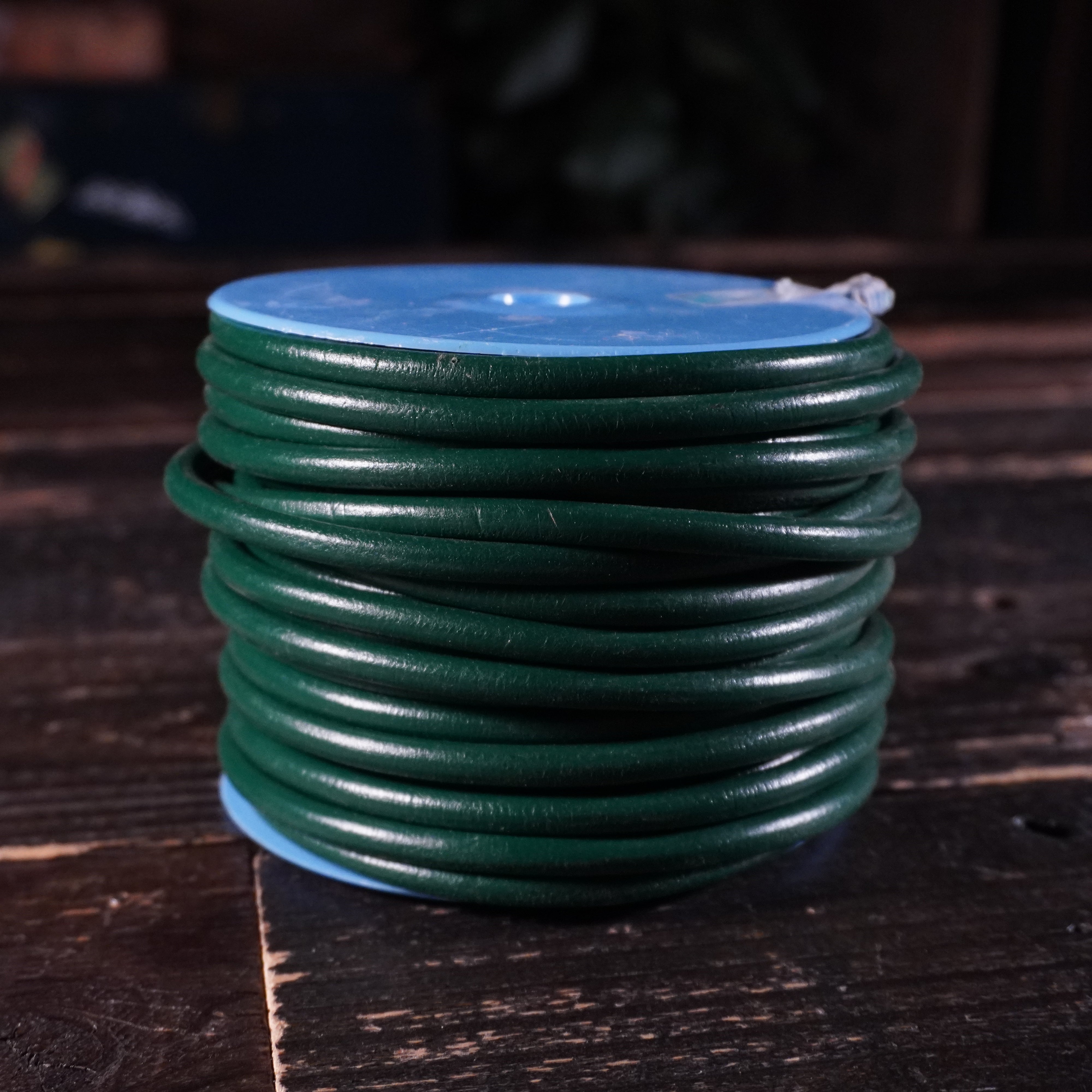 Gabarro Round Leather Cord - Green Nº.22