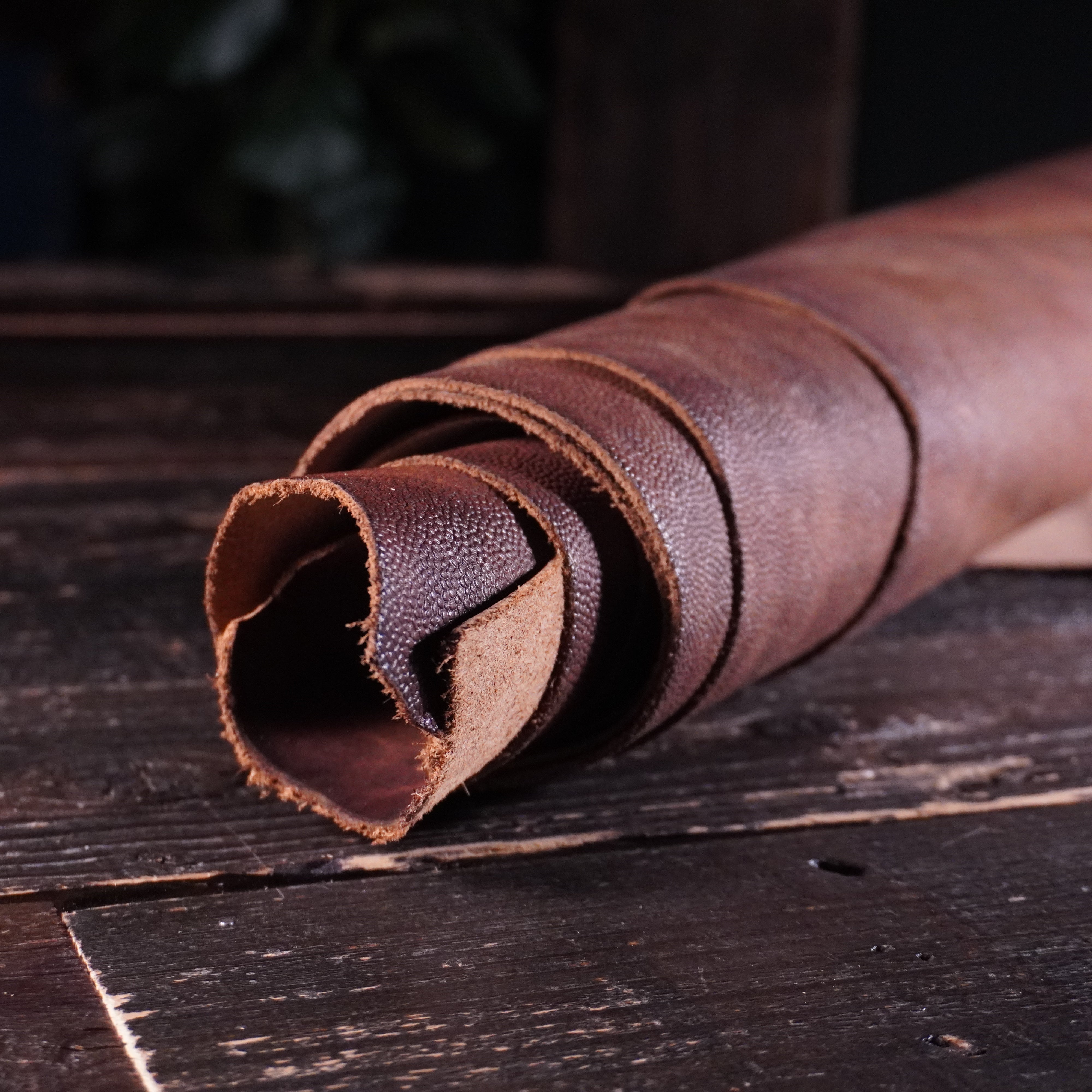 Horween - Glace Worn Brown W/Print Nº.1