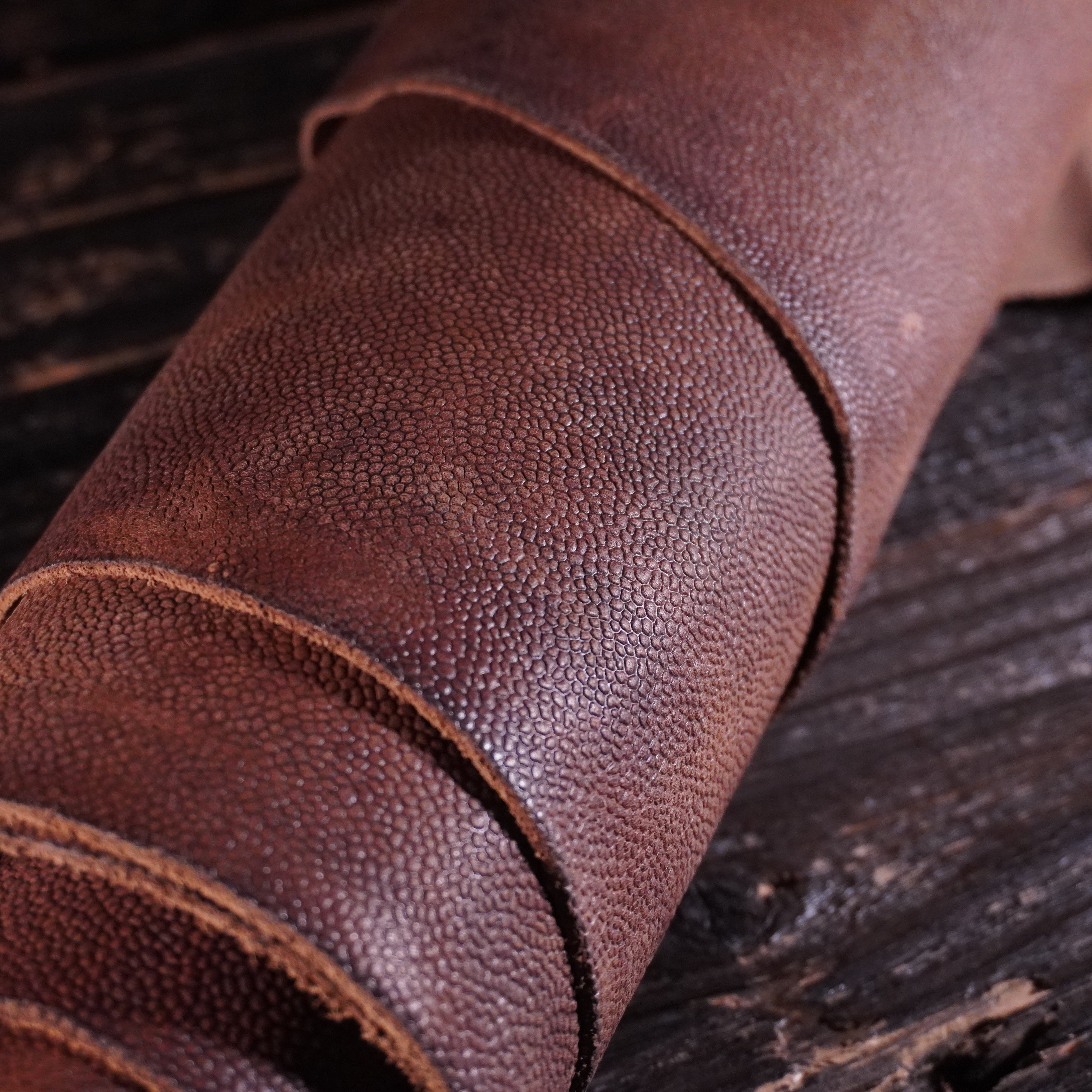 Horween - Glace Worn Brown W/Print Nº.1